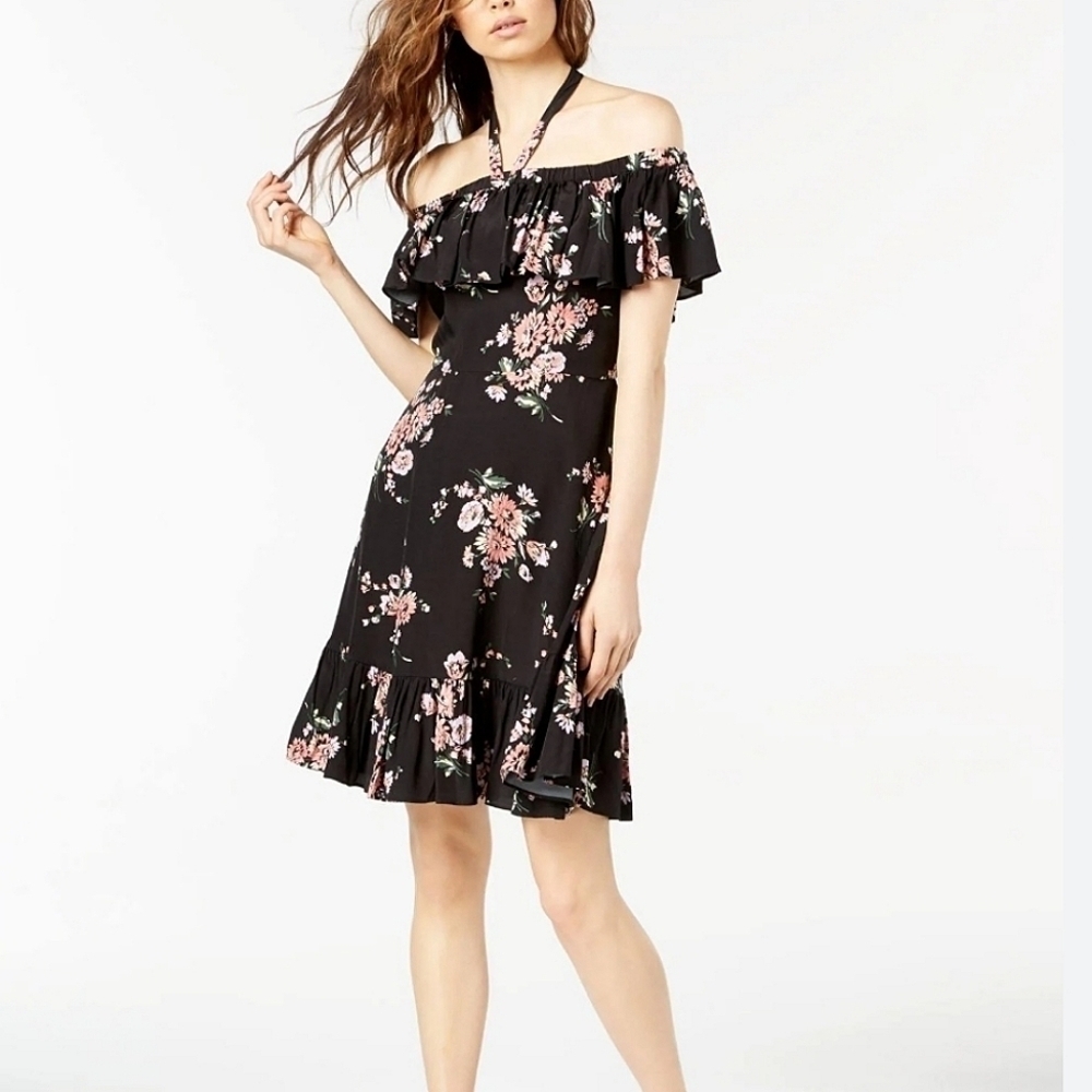 JILL Jill Stuart Floral Print Off‎ Shoulder Dress